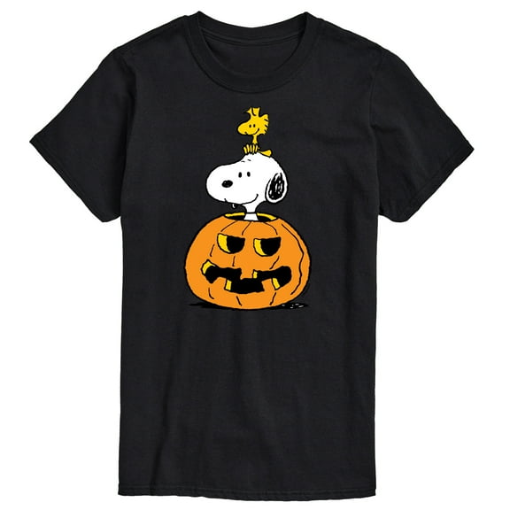Peanuts - Snoopy Woodstock Pumpkin - Men's Short Sleeve Graphic T-Shirt