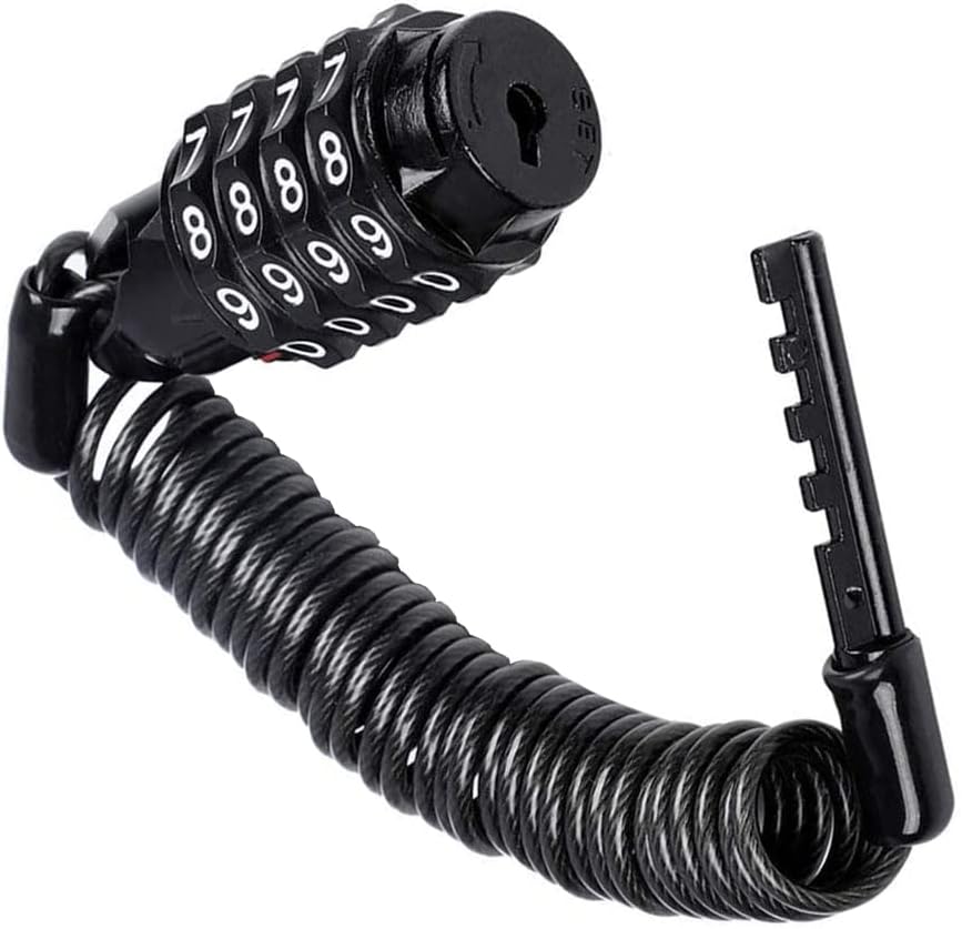 4-Digit Resettable Security Bicycle Lock Heavy Duty Bike Lock 1.6m Cycle Lock for Bicycle Outdoors
