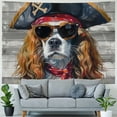 thumbnail image 4 of Orinice Pirate Dog Tapestry Wall Hanging Unique Style Graphic Tapestries for Home Wall Decor Living Room Bedroom Dorm Decoration Wall Art Tapestry 40x30inch, 4 of 6