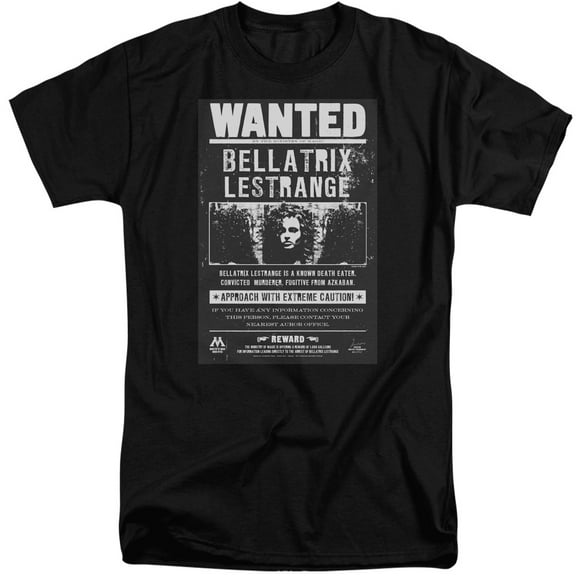 Harry Potter - Wanted Bellatrix - Tall Fit Short Sleeve Shirt - XXX-Large