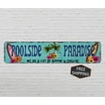 thumbnail image 2 of Poolside Paradise Rustic Looking Metal Sign Outdoor Pool Hot Tub Tiki Backyard Sign Gift 4x18 204182001003, 2 of 4