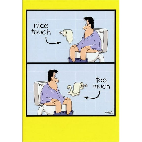 Nobleworks Origami Toilet Paper Funny / Humorous Tim Whyatt Birthday Card