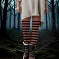 thumbnail image 2 of Halloween Tights for Women Striped Stockings Witch Striped Workout Leggings for Women Girls Halloween Costume Party Dress up, 2 of 9