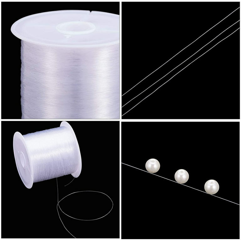 Fil élastique transparent, 2 rouleaux stretch Nylon beading Thread