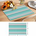 thumbnail image 6 of Turquoise, White and Grey Stripes Placemats Set of 4 Striped Pattern Place Mats Table Mats Kitchen Dining Home Outdoor Party Table Decoration, 6 of 9