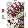 thumbnail image 5 of 4th of July Patrioctic Cat Garden Flag 12x18 Inch Double Sided Memorial Day Welcome Blue Red Independence Day Outside Yard Party Decoration, 5 of 7