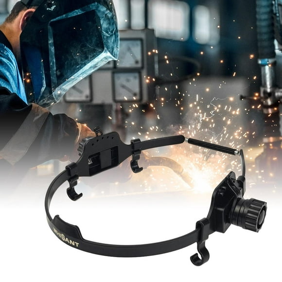 Casco de soldadura Cola ajustable portátil transpirable ligero plástico negro