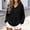 Black, variant on Vinsonshop Women's V Neck Lightweight Sweaters Casual Long Sleeve Pointelle Knit Pullover Loose Slouchy Tops Black L