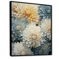 thumbnail image 2 of Designart "Elegance Of Blue And White Mums" Mums Floater Framed Canvas Prints, 2 of 5