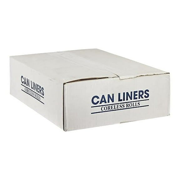 Trash Can Liners 12-16 Gallon - 1000 Count - HDPE Institutional Bags 33x24 Inch - 8 Micron Thick - Natural Color for Restaurant & Commercial Use