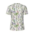 thumbnail image 5 of Wukai Wisteria Flower Print Men's Short-Sleeved Mesh T-Shirt,Quick-Dry Short Sleeve Workout T-Shirt-X-Small, 5 of 8