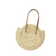 thumbnail image 5 of Dtchengua Round Rattan Bag, 16" Hand-woven Wicker Basket Purse, Boho Crossbody Handbag With Strap Handle, Retro Summer Beach Straw Tote Clutch for Women, 5 of 7