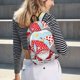 thumbnail image 5 of Disketp Christmas print Canvas Backpack Lightweight Travel Daypack Student Rucksack Laptop Backpack-, 5 of 5