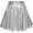 Silver, variant on Miqool Women's Shiny Metallic Wet Look Stretchy Flared Pleated A-Line Mini Skater Skirt for Cocktail Party Club Night Out