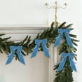 thumbnail image 6 of Elegant Navy Blue Velvet Christmas Tree Bows, Premium Satin Finish Holiday Ribbon Ornaments for Christmas Tree Decor, Gift Package Toppers, Wreath & Garland Accents, Luxe Festive Home Decoration, 6 of 6