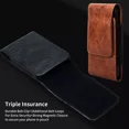 thumbnail image 2 of GW USA Holster Case for Samsung Galaxy S24 FE 6.8 inch Universal Leather Pouch [Metal Belt Clip] Phone Holster Belt Clip Case - Brown, 2 of 6