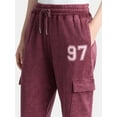 thumbnail image 3 of No Boundaries Mineral Wash Cargo Sweatpants, 29.5'' Inseam, Women's, 3 of 4