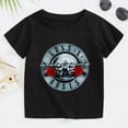 thumbnail image 3 of Camiseta de algodón para niños y niñas de 2 a 14 años con banda de rock Gun N Roses, camisetas de manga corta con estampado de música Kpop, ropa informal para bebés, 3 of 5