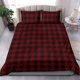 thumbnail image 3 of Juego de cama estampado de cuadros búfalo negro y rojo, 3 of 4