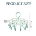 thumbnail image 3 of Piwvid Laundry Drying Rack Clothing Sock Drip Clothes Drying Hanger with 16 Clips, Swivel Windproof Hook Round Heavy Duty Underwear Hanger for Indoor Outdoor Wet and Dry, 3 of 7