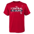 thumbnail image 2 of Youth Fanatics Red St. Louis Cardinals 2022 NL Central Division Champions Locker Room T-Shirt, 2 of 4