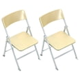 thumbnail image 4 of HEANUJJ 2Pcs Mini Folding Chair Golden For Miniature And Home, 4 of 6
