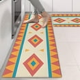 thumbnail image 2 of Kitchen Rugs Sets Of 2,Colorful Geometric Striped Pattern Anti Fatigue Kitchen Mat Rugs Non Slip Washable,Decorative Kitchen Floor Mats for Kitchen,Sink,Laundry,17"X47", 2 of 5