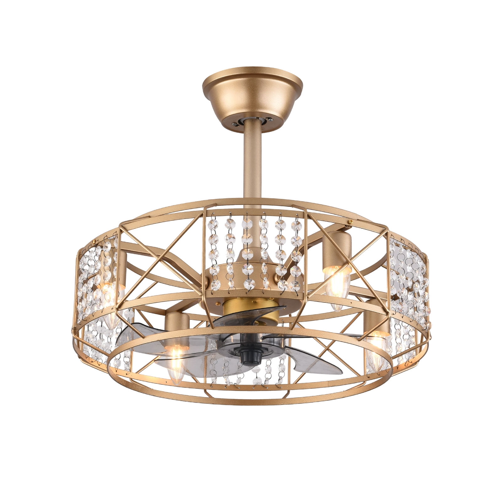 Cage Drum Chandelier Fan Remote Control 