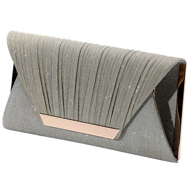 Greswe Glitter Clutch Purses For Women Evening Bags And Clutches Flap Envelope Handbags Formal Wedding Party Prom Purse Gold