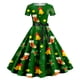 thumbnail image 3 of Vestido Casual Para Mujer, Vestido de Fiesta de Noche de Manga Corta Con Estampado Navideño de Los Años 50, 3 of 3