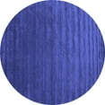 thumbnail image 1 of Ahgly Company Indoor Round Abstract Blue Contemporary Area Rugs, 3' Round, 1 of 4