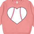 thumbnail image 3 of Inktastic Heart Shaped Baseball Toddler Sweatshirt, 3 of 4
