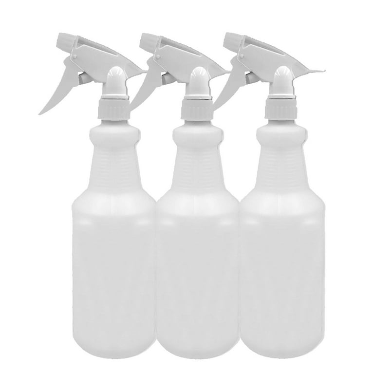 EZPRO USA Transparent Empty Spray Bottles 24oz 3 Pack, Industrial Sprayer, Heavy-Duty Spray for Hair, Pet Grooming Cat Training, Auto Car Detailing, Cleaning Janitorial