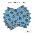 thumbnail image 2 of Placemats Set Of 4 / 6, Cute Puppy B Placemats For Dining Table Indoor/Outdoors Heat Resistant Washable Placemats 18" X 12", 2 of 8