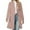 Pink, variant on Long Winter Trench Coat Overcoat For Ladies With Slim Fit Design Color: Khaki Size: XXL