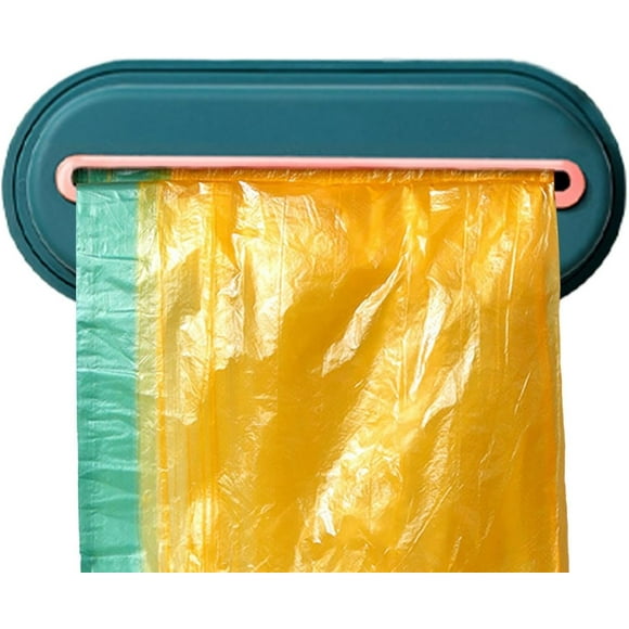 yeuweold Under Sink Trash Can | Bag Organizer | Cabinet Trash Can | Trash Bag Holder | Carrier Bag Storage | Pull Out Adhesive Trash Bag Dispenser for Kitchen Accessories