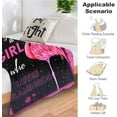 thumbnail image 5 of Just A Girl Who Loves Flamingos Blanket Cute Flamingos Decor Throw Blanket Gifts for Girls Super Warm Soft Plush Lightweight Fleece Flannel Blanket Winter Bedding Blanket for Kids Adults Women 40"x50", 5 of 6