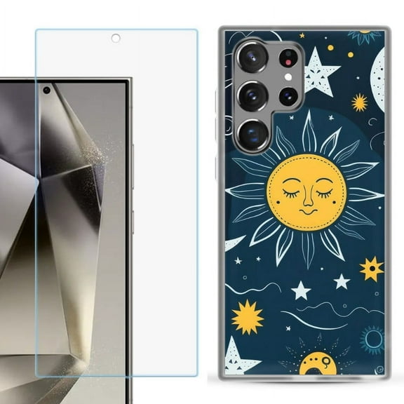 OneToughShield ® Compatible with Samsung Galaxy S24 Ultra, Shockproof Phone Case, with Tempered Glass Screen Protector - Sun N Star