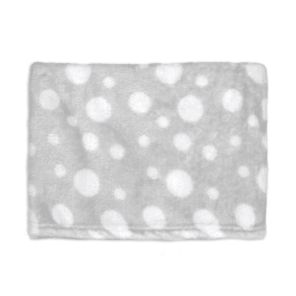 Light Grey Dotted Plush Blanket