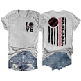 thumbnail image 1 of WILLBEST T-Shirts pour Femmes T-Shirt Décontracté Imprimé Col Rond Couleur Unie Manches Courtes 5237, 1 of 4