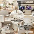 thumbnail image 4 of LEHZROAJ 3 in 1 Corduroy Bean Bag Chair with Pillow, Cozy Folding Sofa Bed for Adults Memory Foam Filled No Assembly for Living Room Bedroom,Gray, 4 of 8
