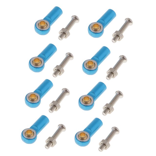 8 Piezas de Aluminio Rod End Joints Con Tornillo Sunnimix Azul Articulación del extremo de la varilla de enlace