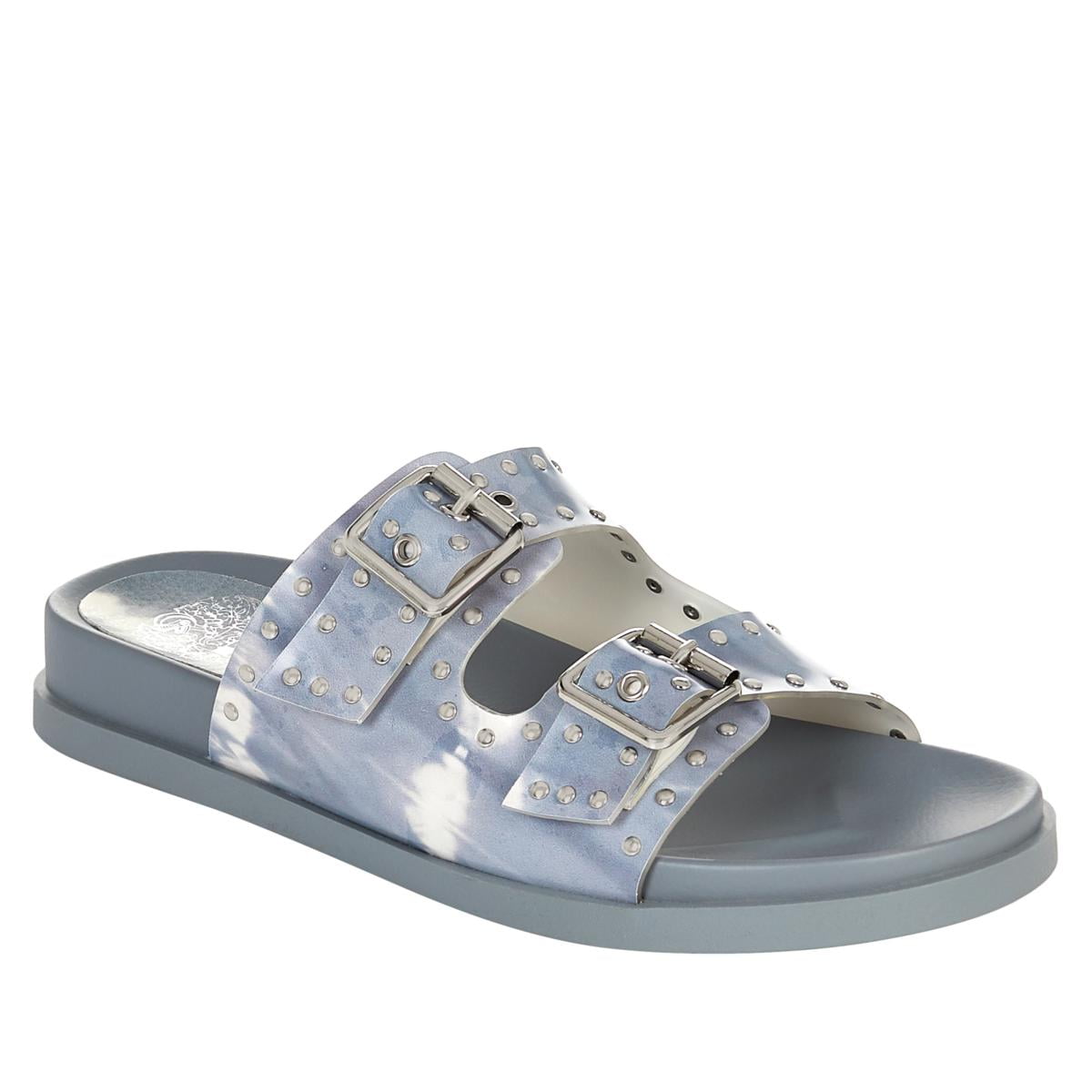 Vince Camuto Pavey Buckled 2-Band Slide Sandal with Studs - Walmart.com