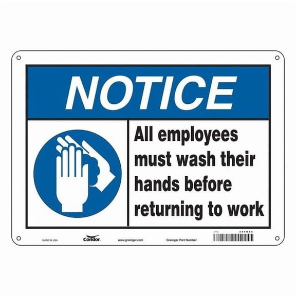 Condor Safety Sign,10 in x 14 in,Polyethylene 485N90