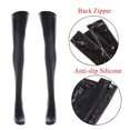 thumbnail image 1 of Medias de talla grande para mujer, estilo gótico punk, de látex, de piel sintética, sexys, para baile en barra, para fiestas, hasta el muslo., 1 of 4