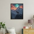 thumbnail image 4 of Paint by Numbers Kit for Adults, Wolf Howling Mountain Glowing Moon Paint by Numbers, Easy Paint by Numbers Kit for Adults Beginner, DIY Adult Paint by Number Kits on Canvas, Home Decor, 4 of 7