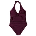 thumbnail image 4 of Body de una pieza para mujer, traje de baño de una pieza con cuello halter, ropa de playa, vacaciones en la playa FLhrweasw Nuevo, 4 of 6