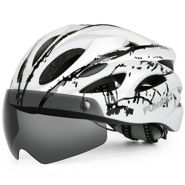 FUNWICT Bicycle Helmet with Light and Goggles Lightweight Bike