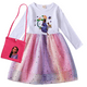 thumbnail image 4 of Disney-vestido de Navidad de la película Wish Asha para niñas, disfraz de princesa para niños pequeños, vestidos de fiesta con bolsa, 4 of 5