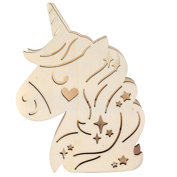 Hello Hobby Hello Hobby Paint Your Own Wood LightUp Unicorn, Tea